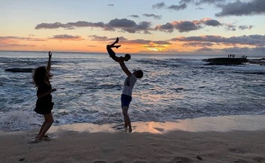 그림 같은 유지태 김효진 가족의 일상. 찍은 사람은 누굴까(사진=김효진 인스타그램 캡처)